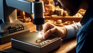 Laser engraving gold