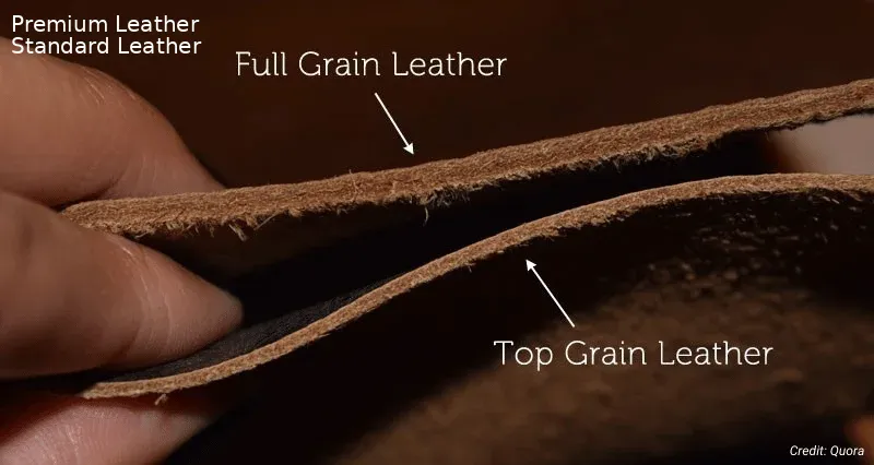 How Many Types of Leather Are There to Engrave? 2 modified_leather_image full grain vs top grain